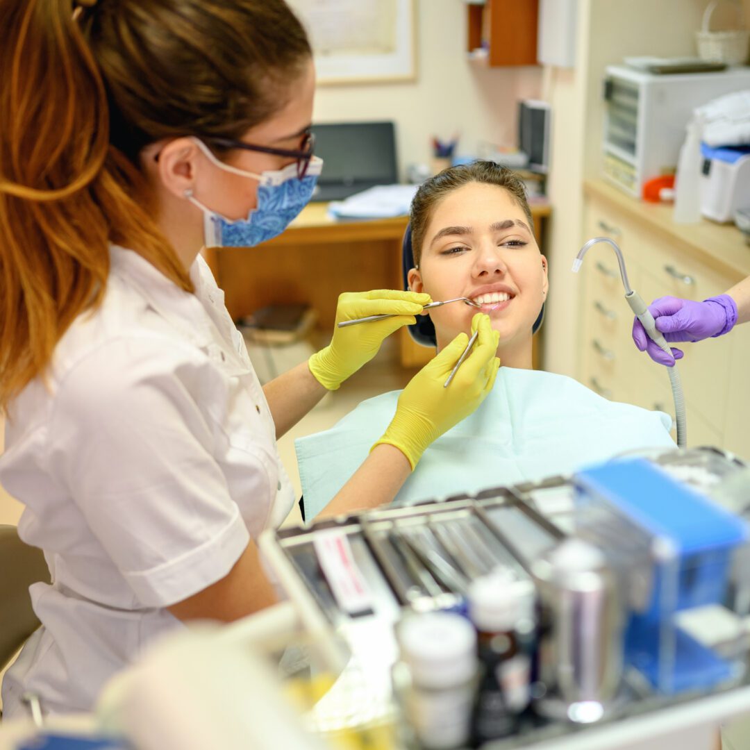 Patient receiving dental care
