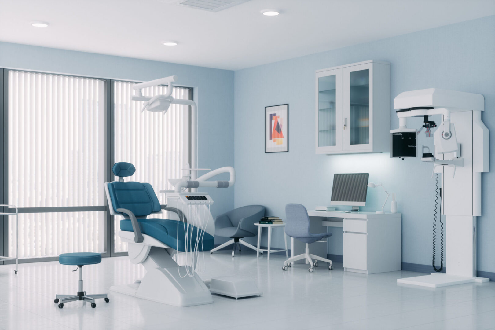 Clean, organized dental clinic interior