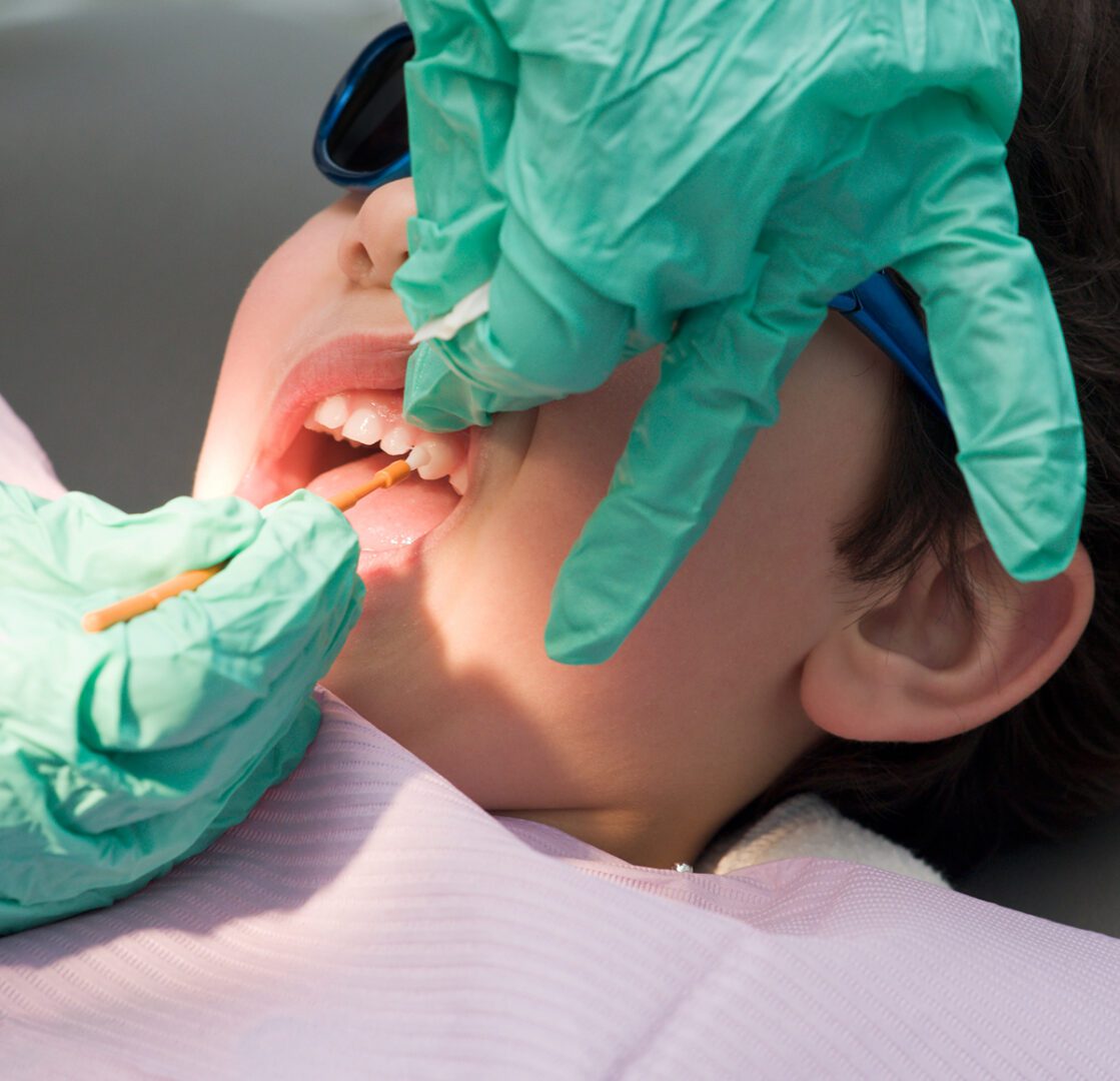 Pediatric dental care in progress